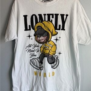 Lonely White and Yellow‎ Graphic Tee